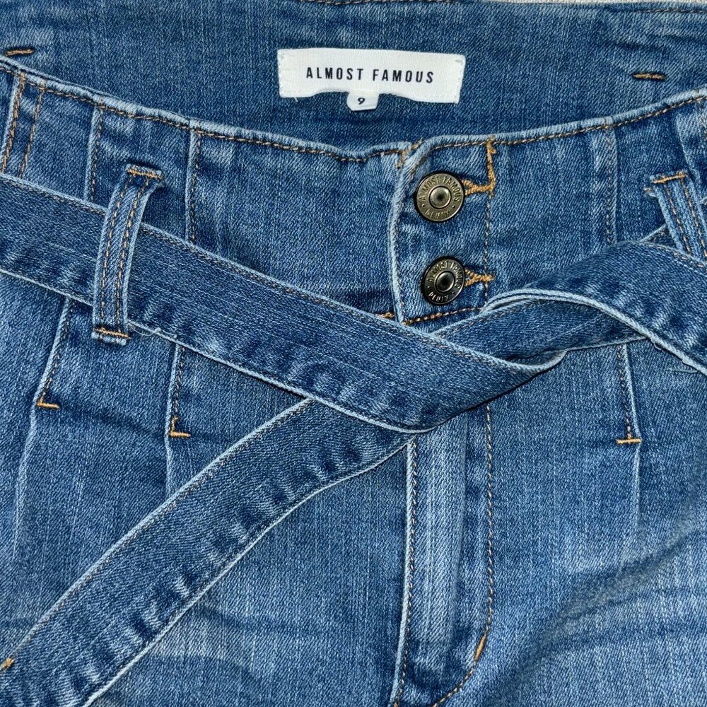 Almost Famous High Waisted Paperbag Stretch Jeans - Picture 5 of 7